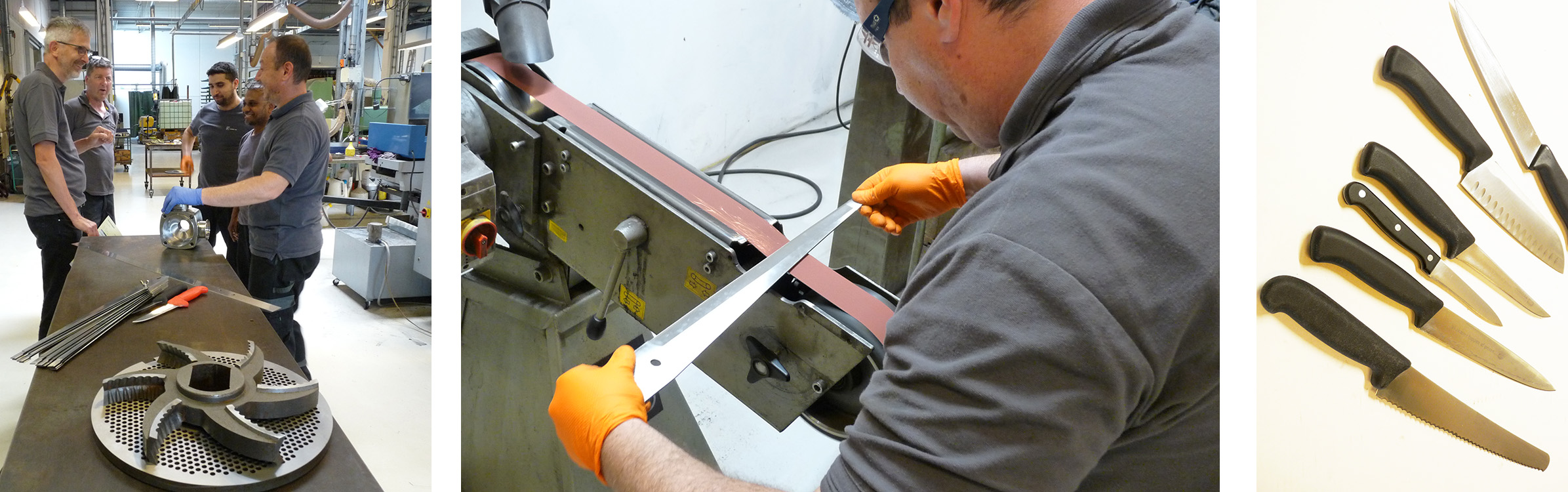 Slibning af knive til fødevarer hos Junget